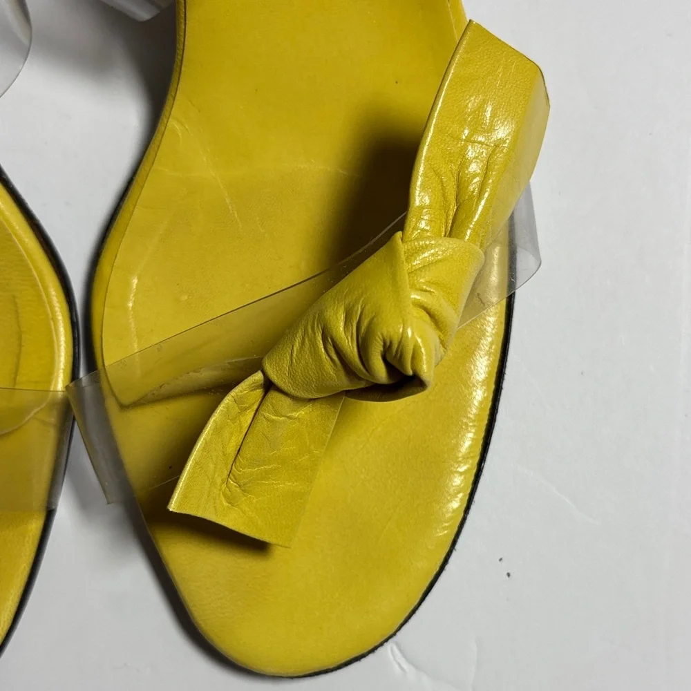 Versani Yellow Heels Sandals Women Size 8 1/2 - Picture 4 of 16